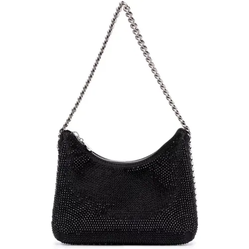 Mini Falabella Shoulder Bag with Zip and Crystals , female, Sizes: ONE SIZE - Stella Mccartney - Modalova