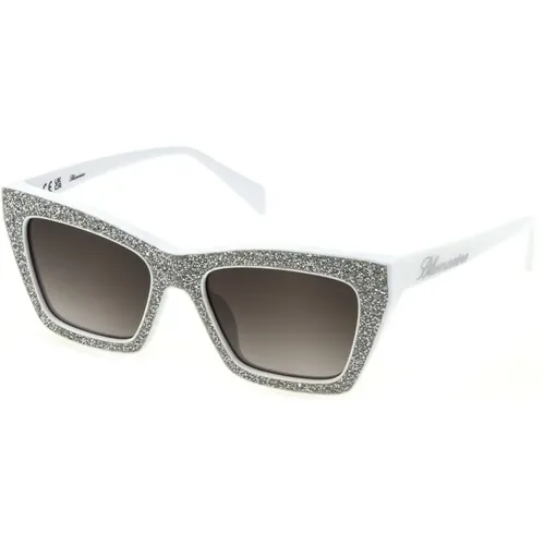 Cat-Eye Sunglasses with Gray Lenses , female, Sizes: 54 MM - Blumarine - Modalova