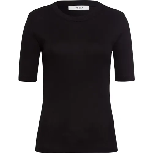 Rip T-Shirt aus schwarzer Baumwolle - IVY OAK - Modalova