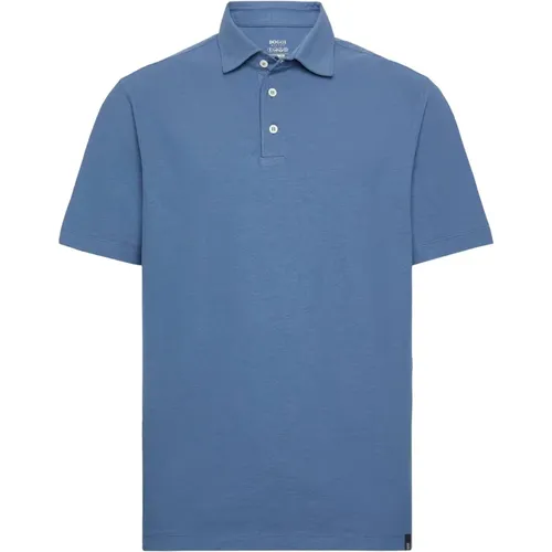 Polo Shirts,Regular Fit Polo Shirt aus Baumwoll-Crêpe-Jersey,Regular Fit Poloshirt aus Baumwoll-Crêpe-Jersey - Boggi Milano - Modalova
