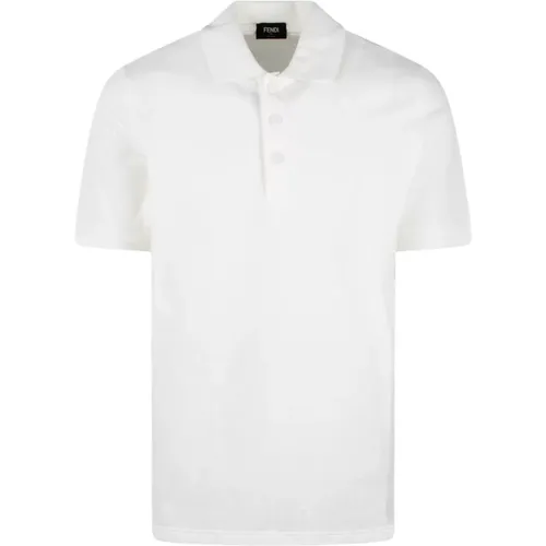 FF Pique` Polo Shirt , male, Sizes: M, L - Fendi - Modalova