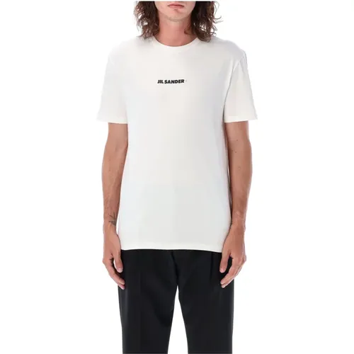 Logo T-Shirt Weiß Aw23 , Herren, Größe: S - Jil Sander - Modalova