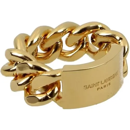 Eleganter Goldring mit Diamantakzent - Saint Laurent - Modalova