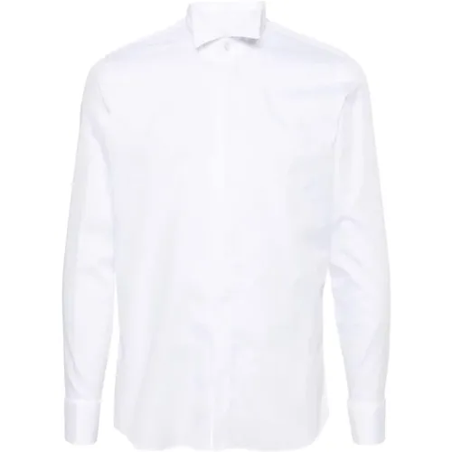 Cotton Tuxedo Shirt , male, Sizes: XL - Tagliatore - Modalova