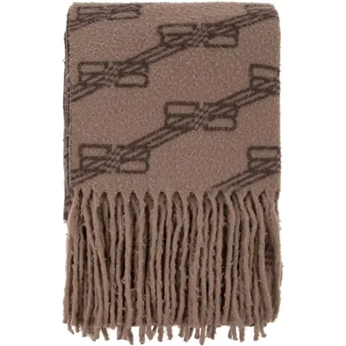 Sc All Over Blanket Scarf - Beige/ - Wool , unisex, Sizes: ONE SIZE - Balenciaga - Modalova