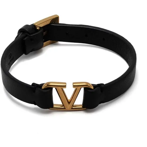 Bijoux Leather Bracelet Italy , male, Sizes: ONE SIZE - Valentino Garavani - Modalova