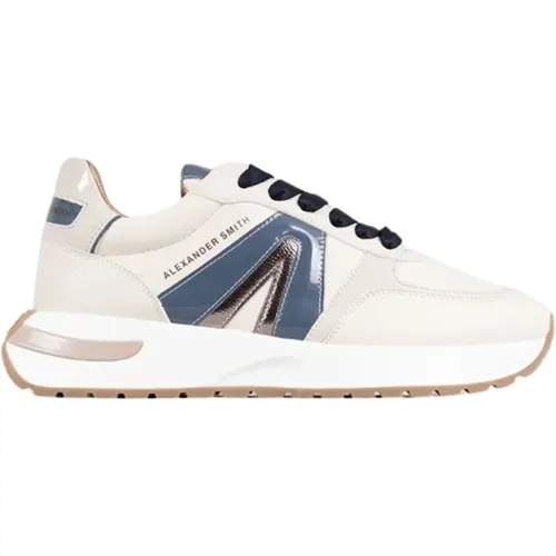 Ivory Light Blue Runner Sneakers - Alexander Smith - Modalova