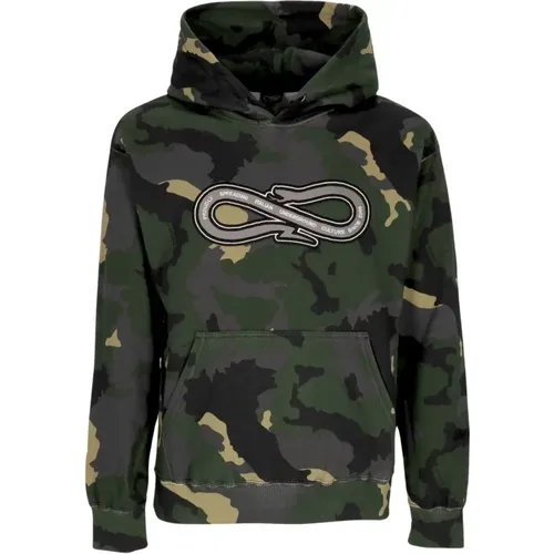 Schwarzer Baseball Hoodie mit Camo-Print , Herren, Größe: M - Propaganda - Modalova