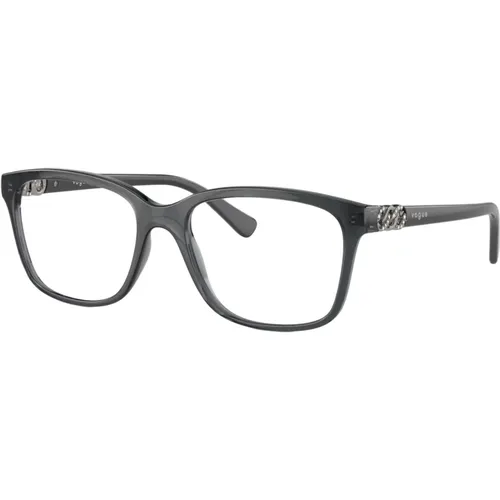 Transparent Grey Eyewear Frames , unisex, Sizes: 51 MM - Vogue - Modalova