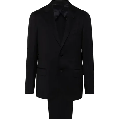 Wool Suit with Brooch Detail , male, Sizes: M, XL, 2XL - Lardini - Modalova