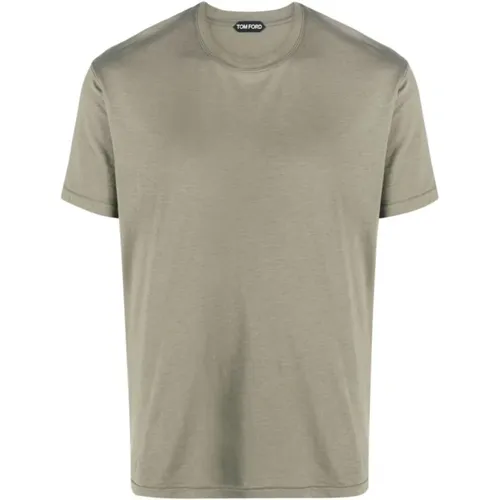 Olive Crew Neck T-shirt , male, Sizes: 2XL, XL, M, L - Tom Ford - Modalova