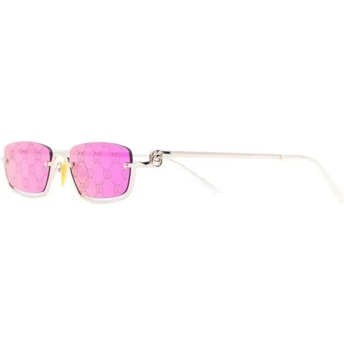 Gold Sunglasses with Accessories , female, Sizes: 55 MM - Gucci - Modalova