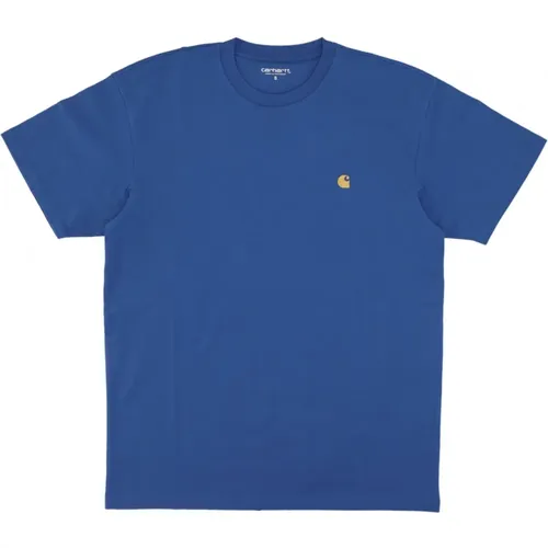 Chase T-Shirt Acapulco/Gold Streetwear , Herren, Größe: L - Carhartt WIP - Modalova