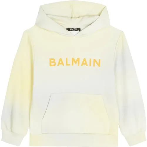 Baumwoll-Tie-Dye-Hoodie mit Logo - Balmain - Modalova