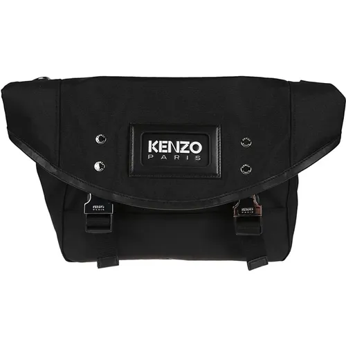 Noir Messenger Bag , male, Sizes: ONE SIZE - Kenzo - Modalova