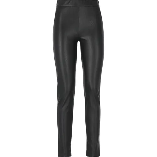 Synthetic Leather Elastic Waist Pants , female, Sizes: M, XS - D.Exterior - Modalova