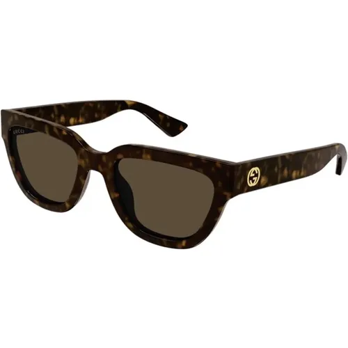 Havana Sunglasses Gg1578S 002 , female, Sizes: 54 MM - Gucci - Modalova