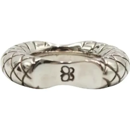 Pre-owned Silver rings , female, Sizes: ONE SIZE - Bottega Veneta Vintage - Modalova