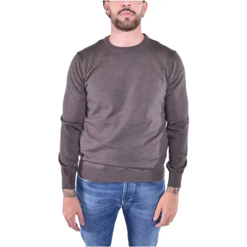 Woll Rundhals Pullover , Herren, Größe: L - Kangra - Modalova