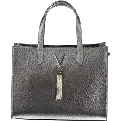 Graue Polyethylen-Handtasche , Damen, Größe: ONE Size - Valentino by Mario Valentino - Modalova