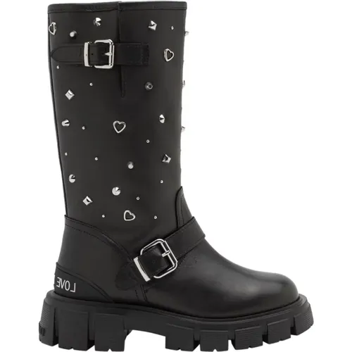Leather Women`s Boots , female, Sizes: 5 UK, 4 UK, 3 UK - Love Moschino - Modalova