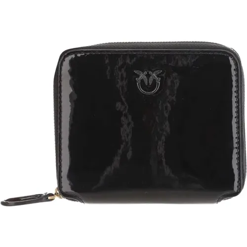 Love Birds Wallet Zip Closure , female, Sizes: ONE SIZE - pinko - Modalova