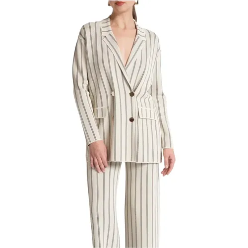 Striped Knit Jacket , female, Sizes: S - Kaos - Modalova