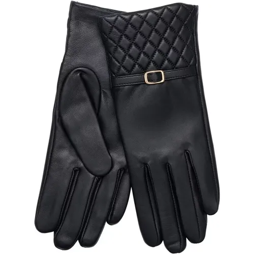 Elegant Leather Gloves with Gold Buckle , female, Sizes: L, XL, 2XL, M - Btfcph - Modalova