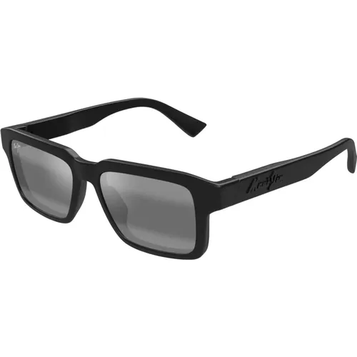 Klassische polarisierte Sonnenbrille Mattschwarz - Maui Jim - Modalova
