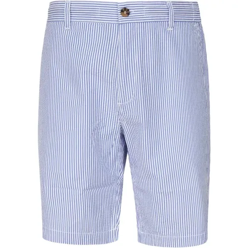 Blaue Baumwoll-Bermuda-Shorts mit Tasche - MC2 Saint Barth - Modalova