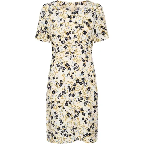 Floral Print Dress with Flounce Details , female, Sizes: XL - Part Two - Modalova