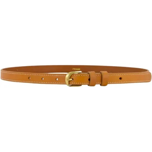 Classic Tan Leather Belt , female, Sizes: M, S, L - Frame - Modalova