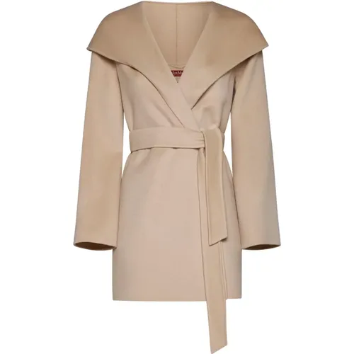 Vidim Sand Wool Cashmere Short Coat , female, Sizes: XS - Max Mara Studio - Modalova