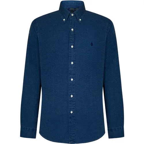 Button-Down Collar Shirt with Striped Pattern , male, Sizes: M, S - Polo Ralph Lauren - Modalova