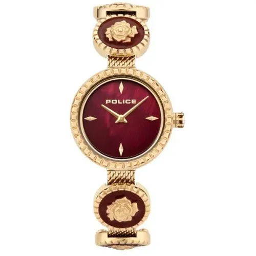 Gold Stainless Steel Quartz Watch Kapaa , female, Sizes: ONE SIZE - Police - Modalova