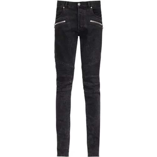 Schmal geschnittene Baumwolljeans - Balmain - Modalova