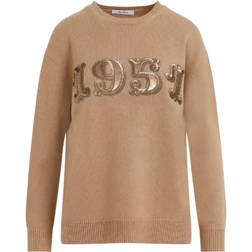 Brauner Pullover für Frauen Aw24 , Damen, Größe: L - Max Mara - Modalova