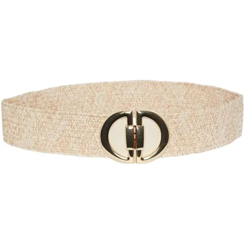 Straw Waist Belt , Damen, Größe: 75 CM - Pieces - Modalova