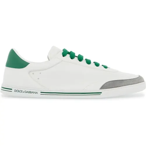 Saint Tropez Leather Sneakers , male, Sizes: 6 UK, 8 UK, 9 UK, 7 UK - Dolce & Gabbana - Modalova