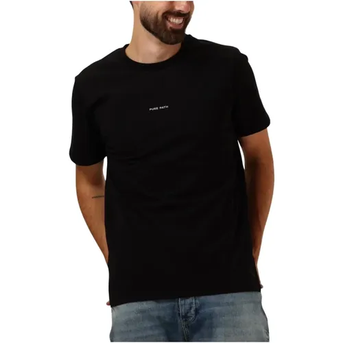 Herren Regular Fit Rundhals T-Shirt , Herren, Größe: S - Pure Path - Modalova