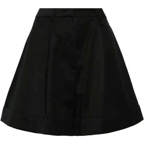 Schwarze Shorts aus Wollmischung mit elastischem Bund - Simone Rocha - Modalova