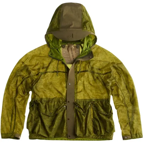 Anorak Jacket with Hood and Pockets , male, Sizes: L, M - Ten C - Modalova