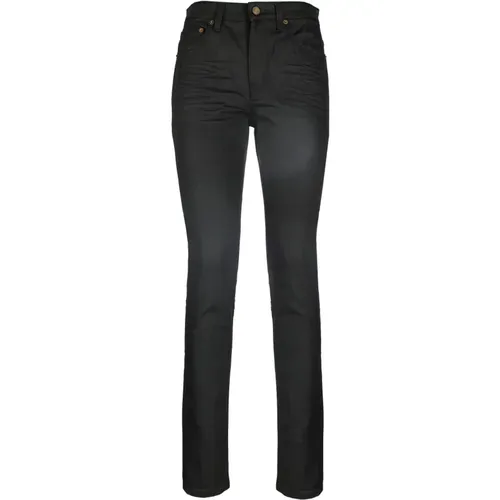 Schwarze Slim Fit Jeans Hose - Saint Laurent - Modalova