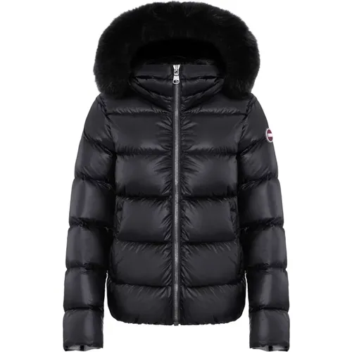 Fashionable Dark Steel Down Jacket for Women , female, Sizes: S, M, L, XL, XS - Colmar - Modalova