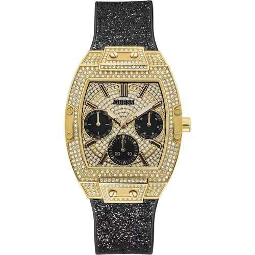 Black and Gold Bracelet Watch , female, Sizes: ONE SIZE - Guess - Modalova
