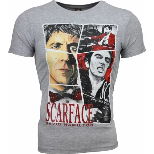 Scarface Rahmen Druck - Herren T-Shirt - 2008G - Local Fanatic - Modalova