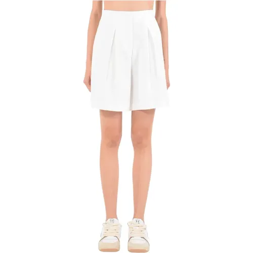 Bermuda-Shorts mit hoher Taille aus Stretch-Viskose , Damen, Größe: XS - HINNOMINATE - Modalova