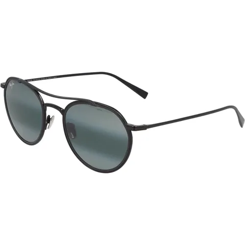 Runde Metallrahmen Sonnenbrille , unisex, Größe: 53 MM - Maui Jim - Modalova
