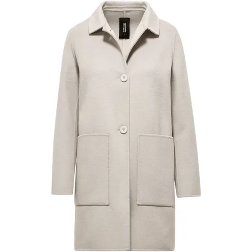 Single-breasted Coat with Patch Pockets , female, Sizes: L, M, XL - BomBoogie - Modalova