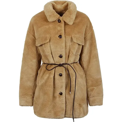 Faux Fur Shearling Jacket , female, Sizes: S - Molliolli - Modalova